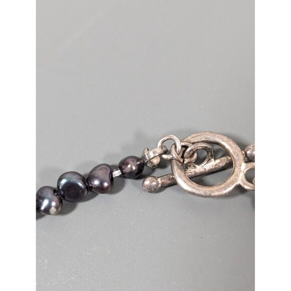 Dainty Gray Small Baroque Pearl Bracelet 7" - Picture 5 of 7